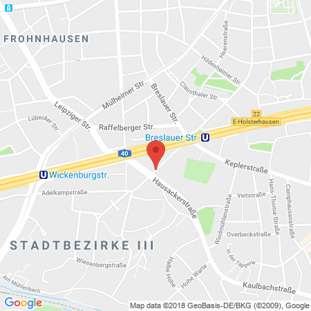 Position der Autogas-Tankstelle: Shell Tankstelle in 45147, Essen