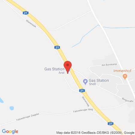 Position der Autogas-Tankstelle: Aral Tankstelle in 23795, Schackendorf