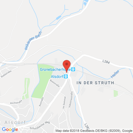Position der Autogas-Tankstelle: Bell Oil in 57518, Alsdorf