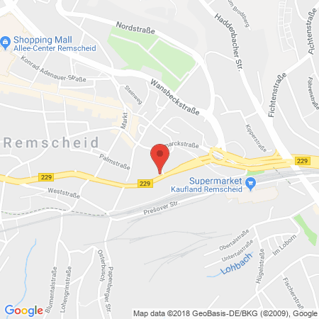 Position der Autogas-Tankstelle: Total Remscheid in 42853, Remscheid