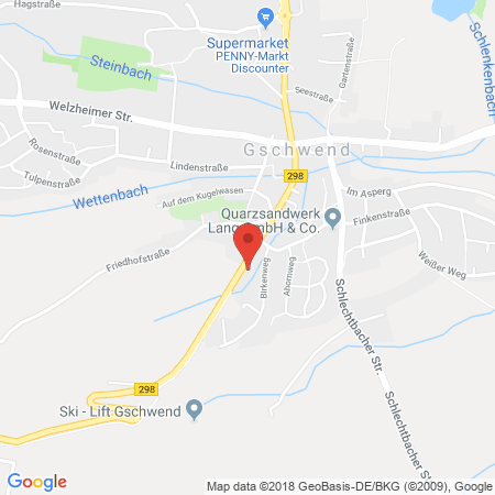 Position der Autogas-Tankstelle: Shell Tankstelle in 74417, Gschwend