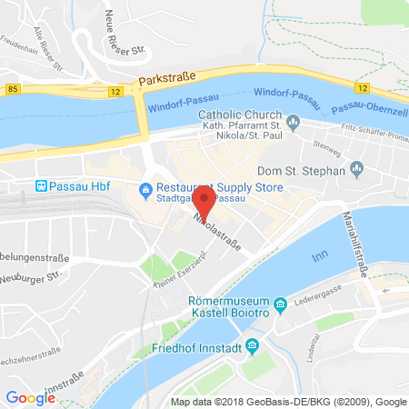 Position der Autogas-Tankstelle: Shell Tankstelle in 94032, Passau