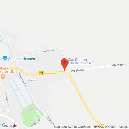 Position der Autogas-Tankstelle: Tankstelle Hessen Gmbh in 38835, Hessen