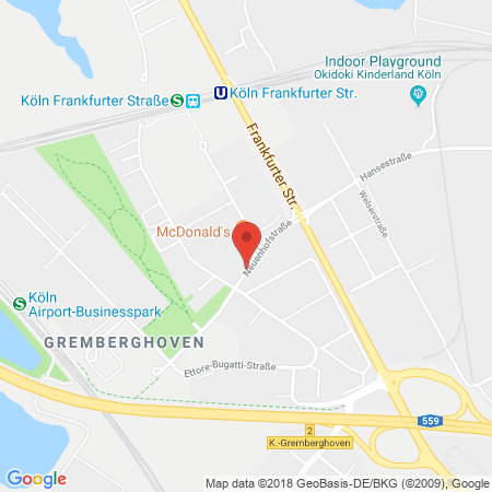 Position der Autogas-Tankstelle: EKTRA GmbH in 51149, Köln