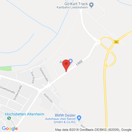 Position der Autogas-Tankstelle: Agip Tankstelle in 76351, Linkenheim-hochstetten
