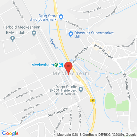 Standort der Tankstelle: ARAL Tankstelle in 74909, Meckesheim