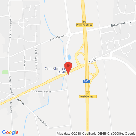 Standort der Tankstelle: Shell Tankstelle in 59457, Werl