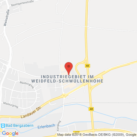 Standort der Autogas Tankstelle: Autogaszentrum & KFZ Meisterbetrieb Bauder in 76889, Pleisweiler-Oberhofen