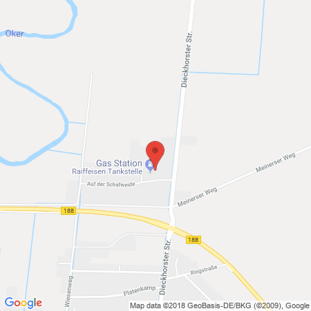 Position der Autogas-Tankstelle: Raiffeisen Waren Gmbh in 38536, Meinersen