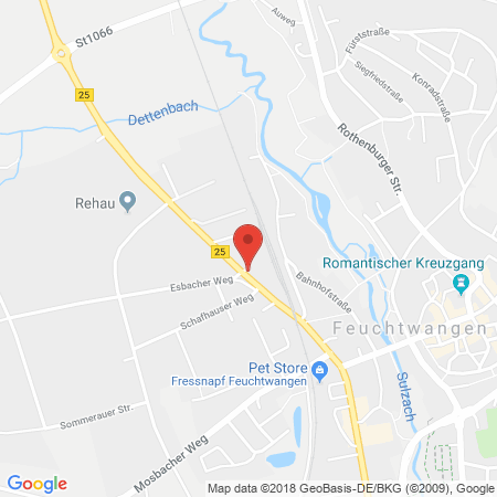 Standort der Tankstelle: AVIA XPress Tankstelle in 91555, Feuchtwangen