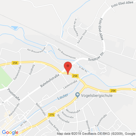 Position der Autogas-Tankstelle: Shell Tankstelle in 36341, Lauterbach