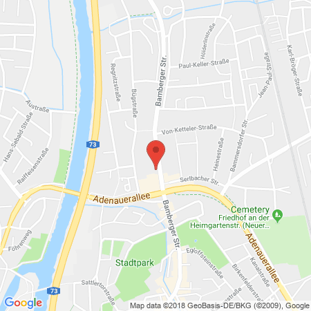 Position der Autogas-Tankstelle: Forchheim Bamberger Strasse 55 in 91301, Forchheim