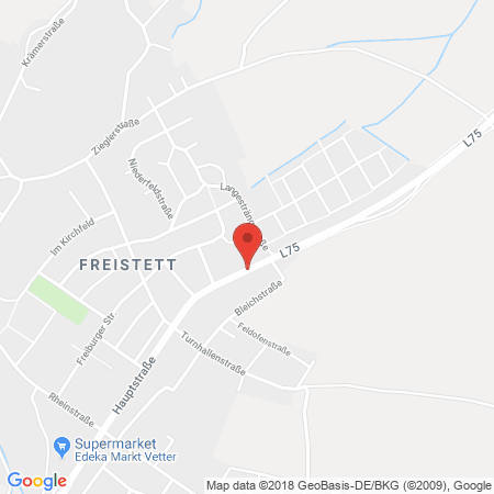 Position der Autogas-Tankstelle: Freistett in 77866, Rheinau-freistett