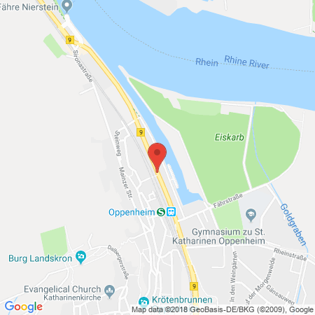 Position der Autogas-Tankstelle: Total Tankstelle Oppenheim in 55276, Oppenheim