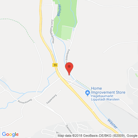Position der Autogas-Tankstelle: Groß Auto-service in 59581, Warstein