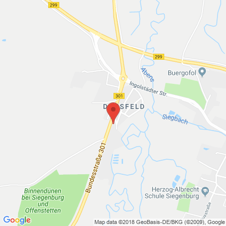 Position der Autogas-Tankstelle: Shell Tankstelle in 93354, Siegenburg