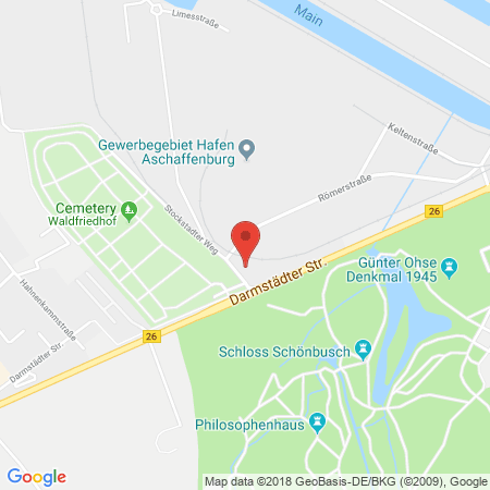 Position der Autogas-Tankstelle: Tankstelle Aschaffenburg in 63741, Aschaffenburg