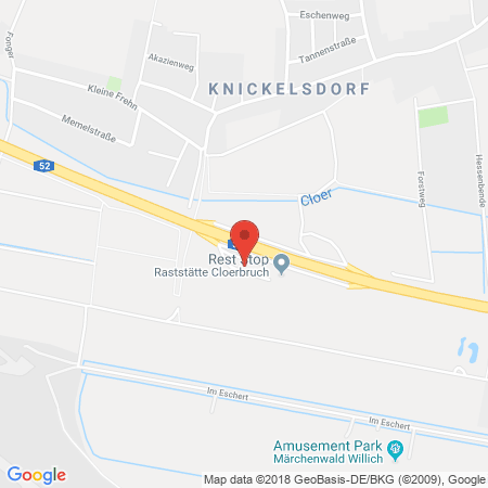 Position der Autogas-Tankstelle: Aral Tankstelle, Bat Cloerbruch Süd in 47877, Willich