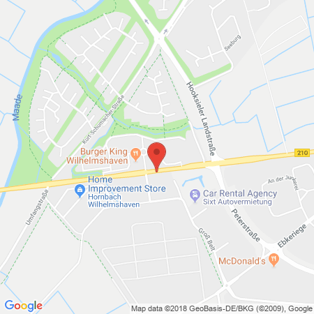 Position der Autogas-Tankstelle: Aral Tankstelle in 26389, Wilhelmshaven