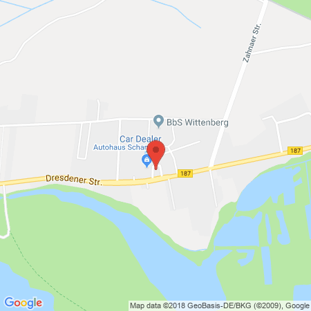 Position der Autogas-Tankstelle: Esso Tankstelle in 06886, Lutherstadt Wittenberg
