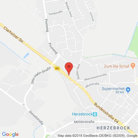 Position der Autogas-Tankstelle: JET Tankstelle in 33442, Herzebrock