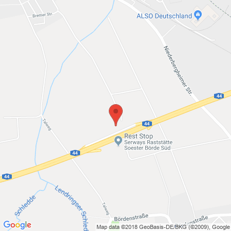 Position der Autogas-Tankstelle: Shell Tankstelle in 59494, Soest