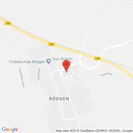 Position der Autogas-Tankstelle: Gulf Rödgen in 04509, Delitzsch