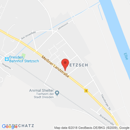Position der Autogas-Tankstelle: Esso Tankstelle in 01157, Dresden