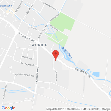 Position der Autogas-Tankstelle: Honsel Ts Worbis in 37339, Worbis