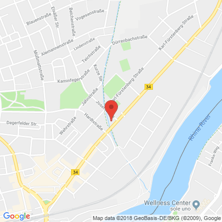 Standort der Tankstelle: ARAL Tankstelle in 79618, Rheinfelden