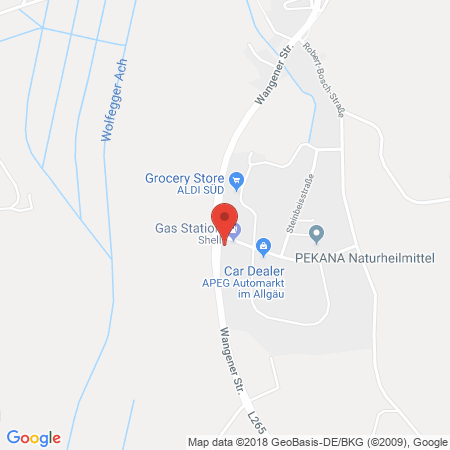 Position der Autogas-Tankstelle: Shell Tankstelle in 88353, Kißlegg