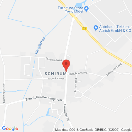 Position der Autogas-Tankstelle: R. Hagen GmbH in 26605, Aurich