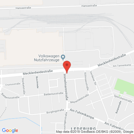 Position der Autogas-Tankstelle: HEM Tankstelle in 30419, Hannover