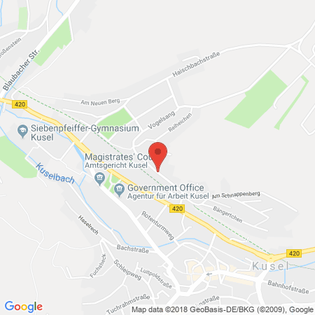 Position der Autogas-Tankstelle: JET Tankstelle in 66869, Kusel