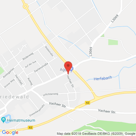 Position der Autogas-Tankstelle: Agip-Tankstelle in 36289, Friedewald