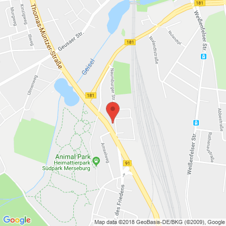 Position der Autogas-Tankstelle: Total Merseburg in 06217, Merseburg