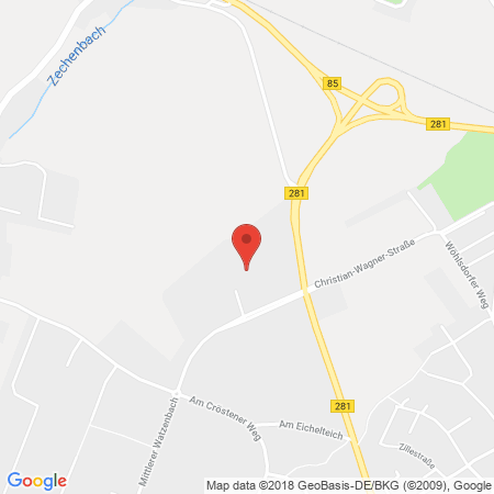 Position der Autogas-Tankstelle: Shell Tankstelle in 07318, Saalfeld