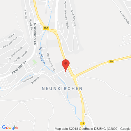Position der Autogas-Tankstelle: Esso Tankstelle in 97980, Bad Mergentheim