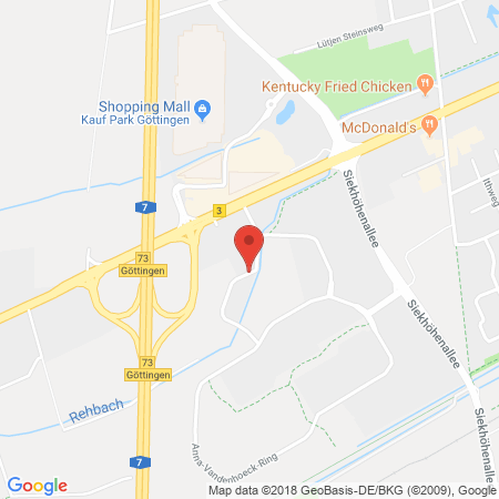 Position der Autogas-Tankstelle: Greenline Göttingen in 37081, Göttingen