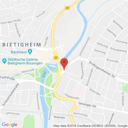 Position der Autogas-Tankstelle: Agip Tankstelle in 74321, Bietigheim-bissingen