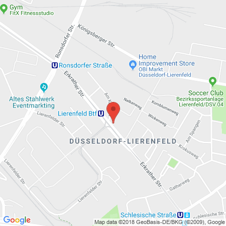 Position der Autogas-Tankstelle: JET Tankstelle in 40231, Duesseldorf