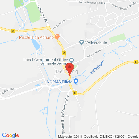 Position der Autogas-Tankstelle: OMV Tankstelle Seitz Gbr in 92364, Deining