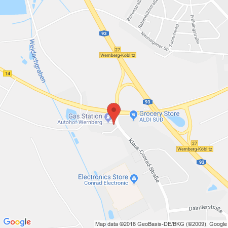 Position der Autogas-Tankstelle: Shell Tankstelle in 92533, Wernberg