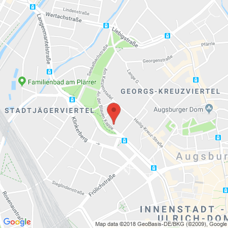 Position der Autogas-Tankstelle: Esso Tankstelle in 86152, Augsburg