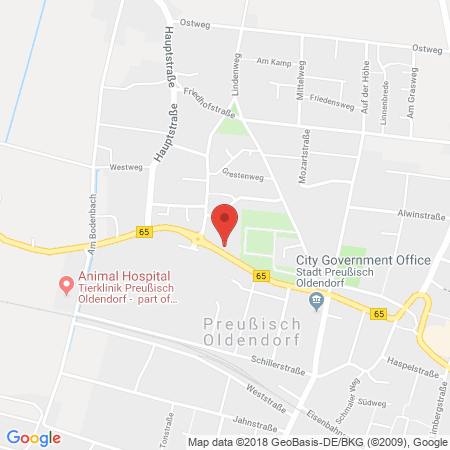 Position der Autogas-Tankstelle: Elan Preussich-oldendorf in 32361, Preussich-oldendorf