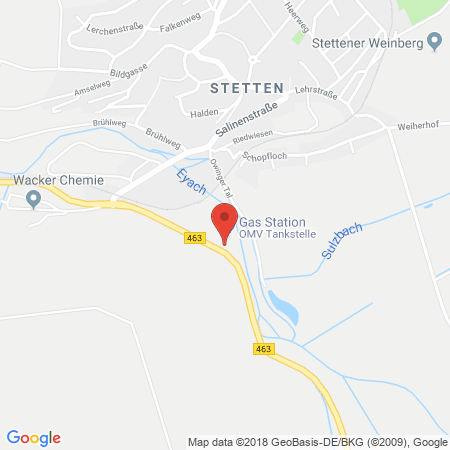 Position der Autogas-Tankstelle: OMV Tankstelle in 72401, Haigerloch-stetten
