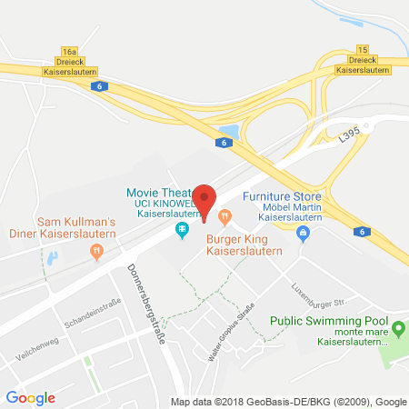 Position der Autogas-Tankstelle: Total Kaiserslautern in 67657, Kaiserslautern