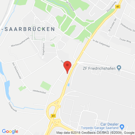 Position der Autogas-Tankstelle: Agip Tankstelle in 66117, Saarbruecken
