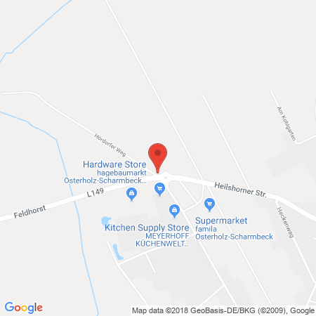 Position der Autogas-Tankstelle: Famila Tankstelle Osterholz-scharmbeck in 27711, Osterholz-scharmbeck