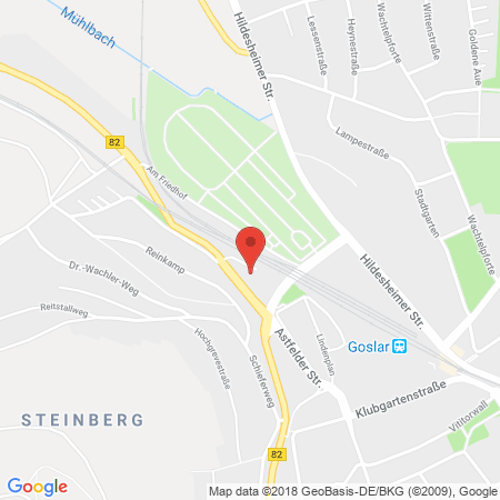 Position der Autogas-Tankstelle: HEM Tankstelle in 38640, Goslar
